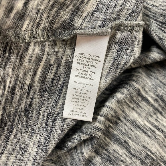 Ann Taylor LOFT Heather Gray Lg Sleeve Top w/ bow - Picture 10 of 10